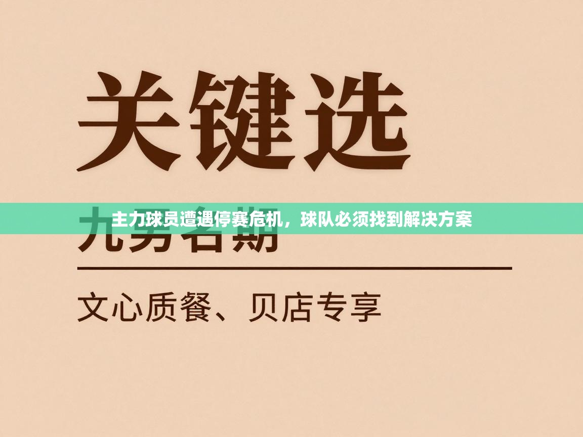 主力球员遭遇停赛危机,球队必须找到解决方案 第1张